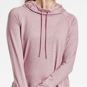 Athleta Uptempo Hoodie - Light Heathered Pink - Small - Worn Once